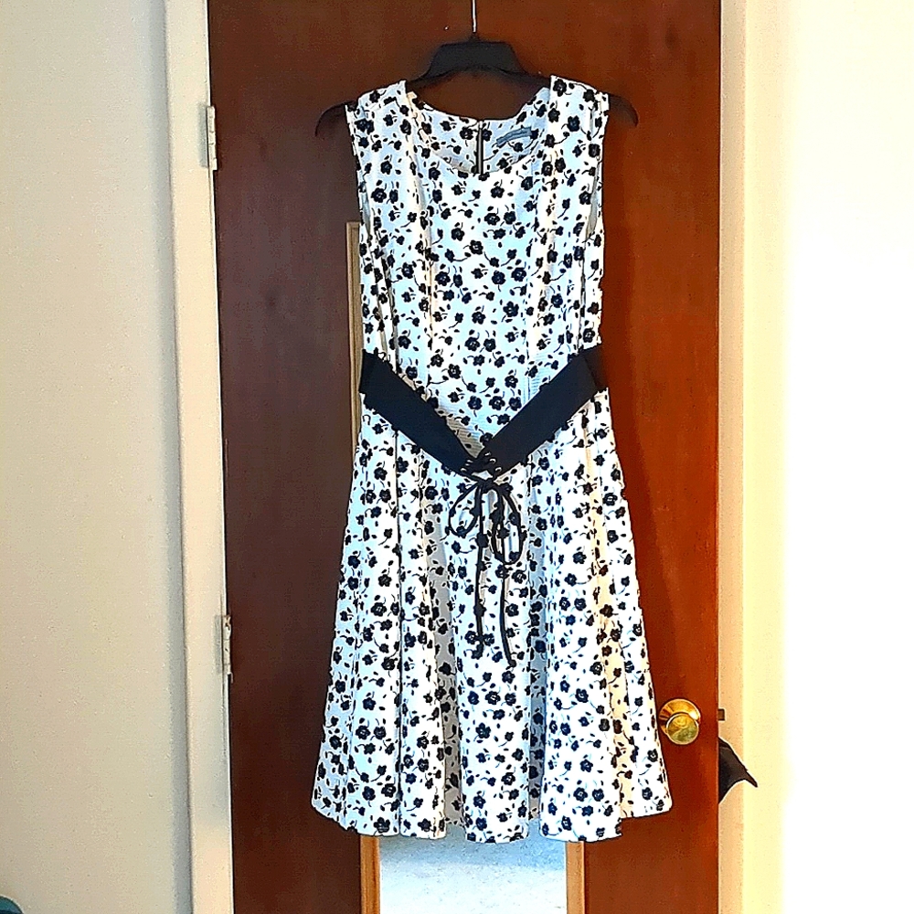 Danny and Nicole dress, white and black.